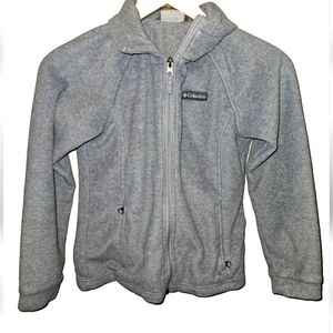 Kids Columbia Unisex Full Zip Fleece Jacket Size M 10-12 EUC Grey